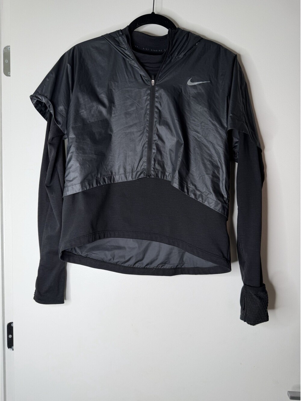 NIKE THERMA SPHERE ELEMENT RUNNING 2in1 TOP/JACKET SIZE S (AQ9821 010) BLACK